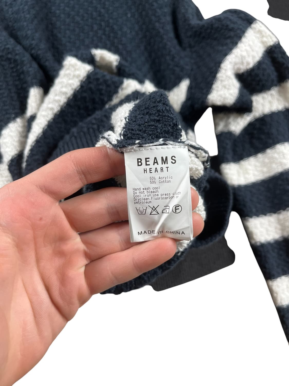 BEAMS HEART 스트라이프 코튼 니트  상품이미지5