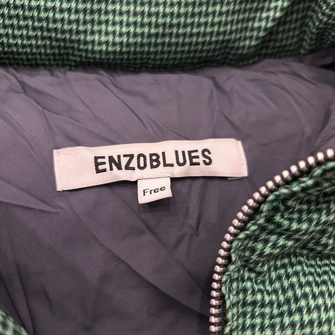 엔조블루스 체크 패딩 베스트 상품이미지3