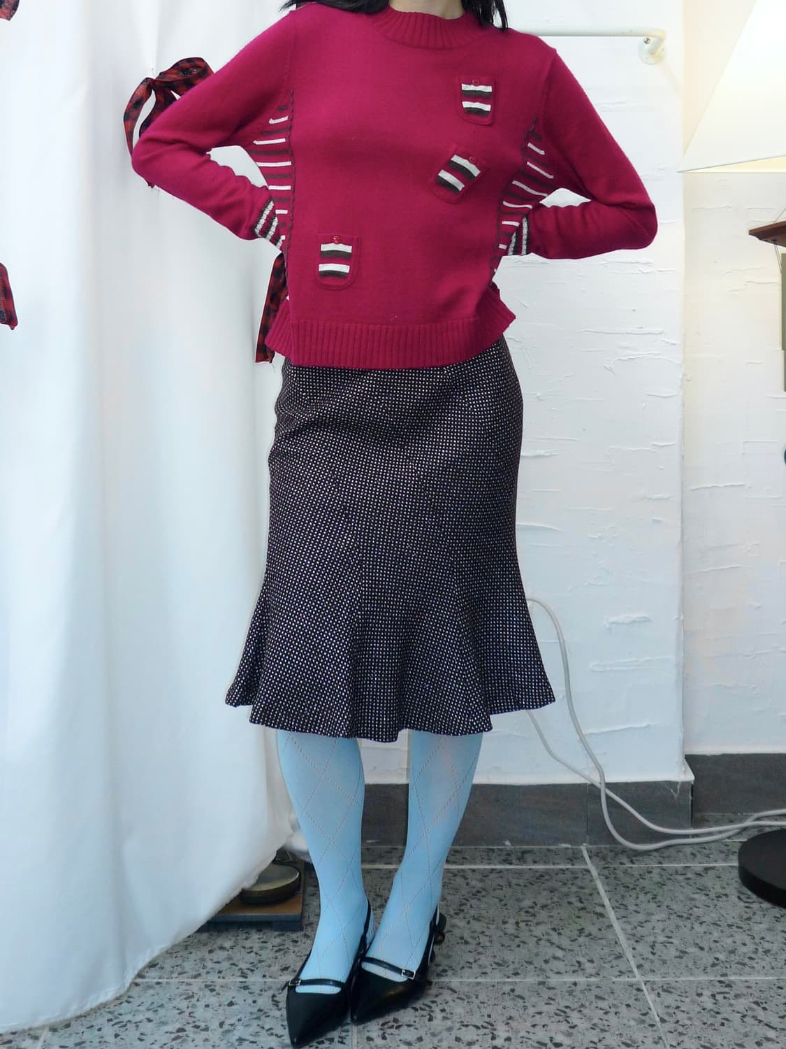 Plum mini pockets knit 상품이미지2