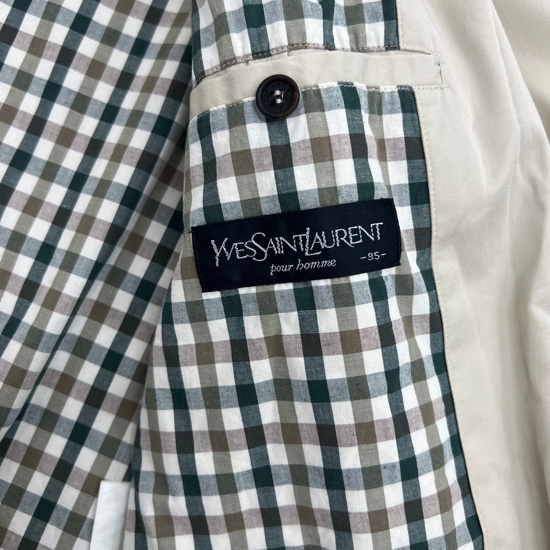 YSL 입생로랑 베이지 해링턴 자켓 95 상품이미지10