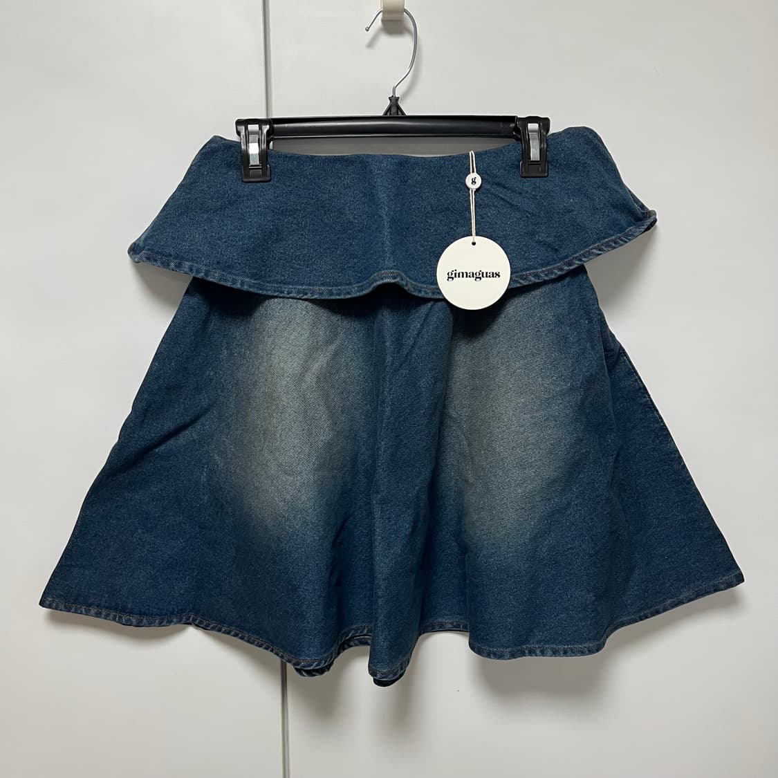 [32,34]기마구아스 Ruffle 데님 스커트 상품이미지1