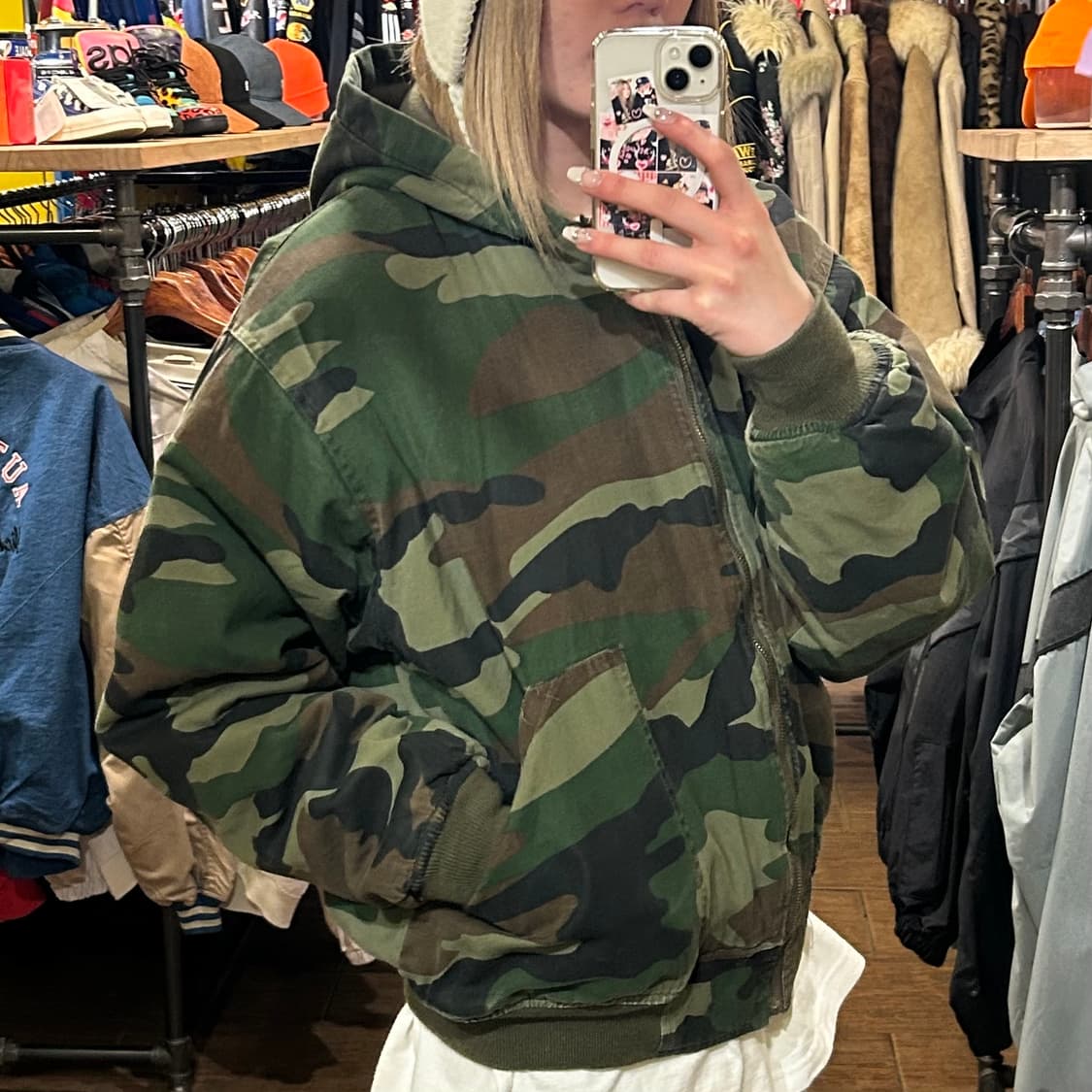 [HI] VTG 후드 카모 자켓  상품이미지3