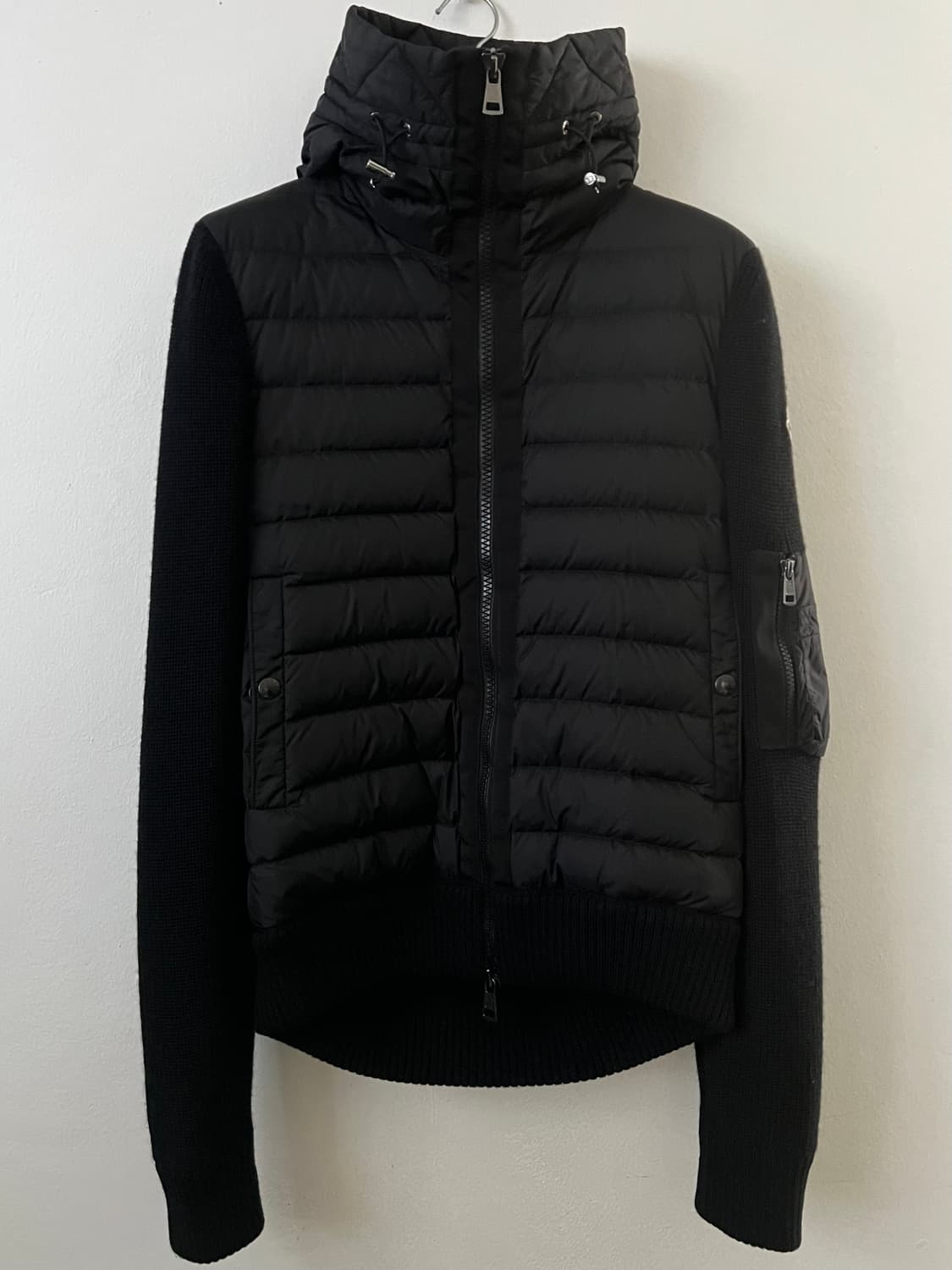 새상품급 트리콧 울니트패딩 후드 M 상품이미지1