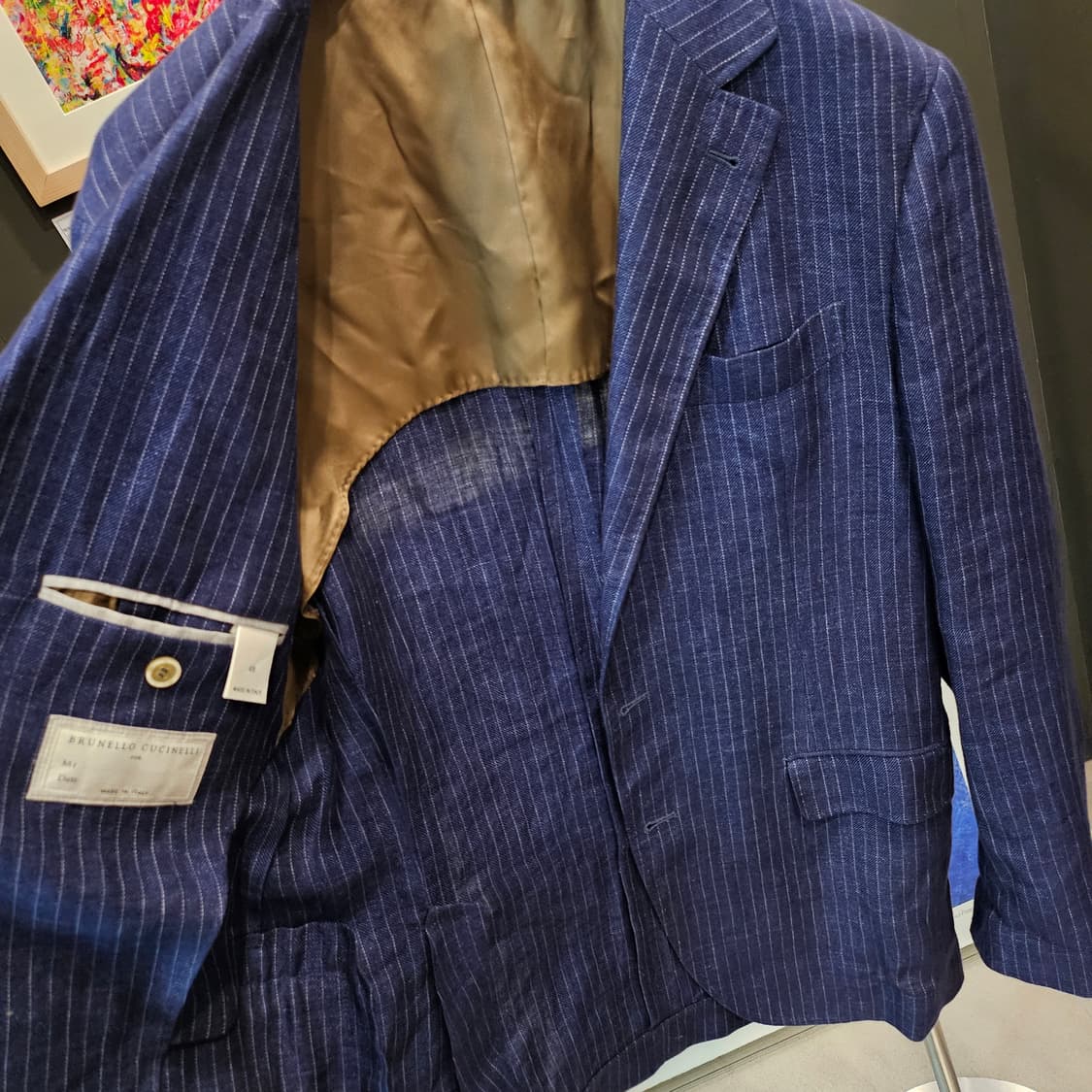 브루넬로 쿠치넬리 100% 린넨 블레이저 자켓 상품이미지5