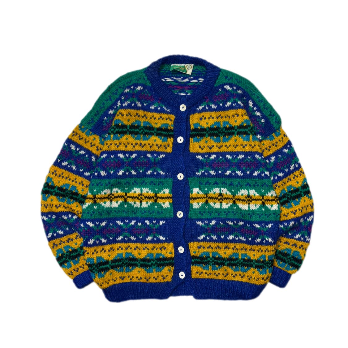 Vintage FairIsle Wool Sweater Cardigan 상품이미지1