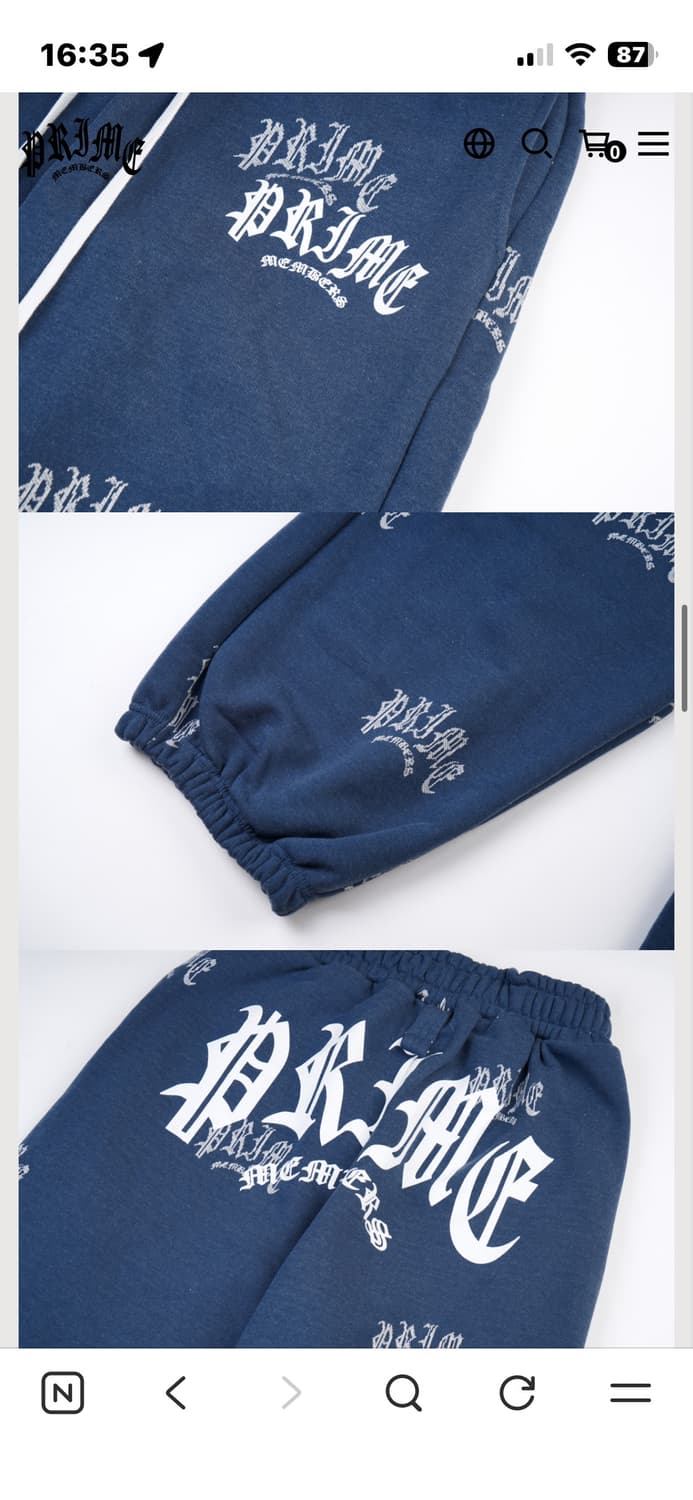 [프라임멤버스] Jacquard Wide Joggers light Blu 상품이미지4