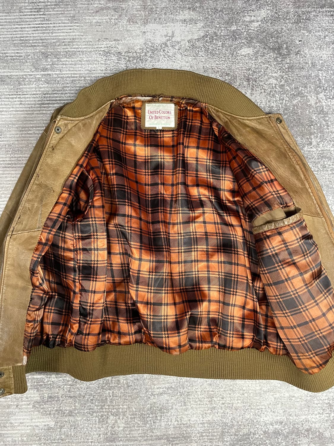 91년 생산 베네통 A2타입 가죽자켓 상품이미지5