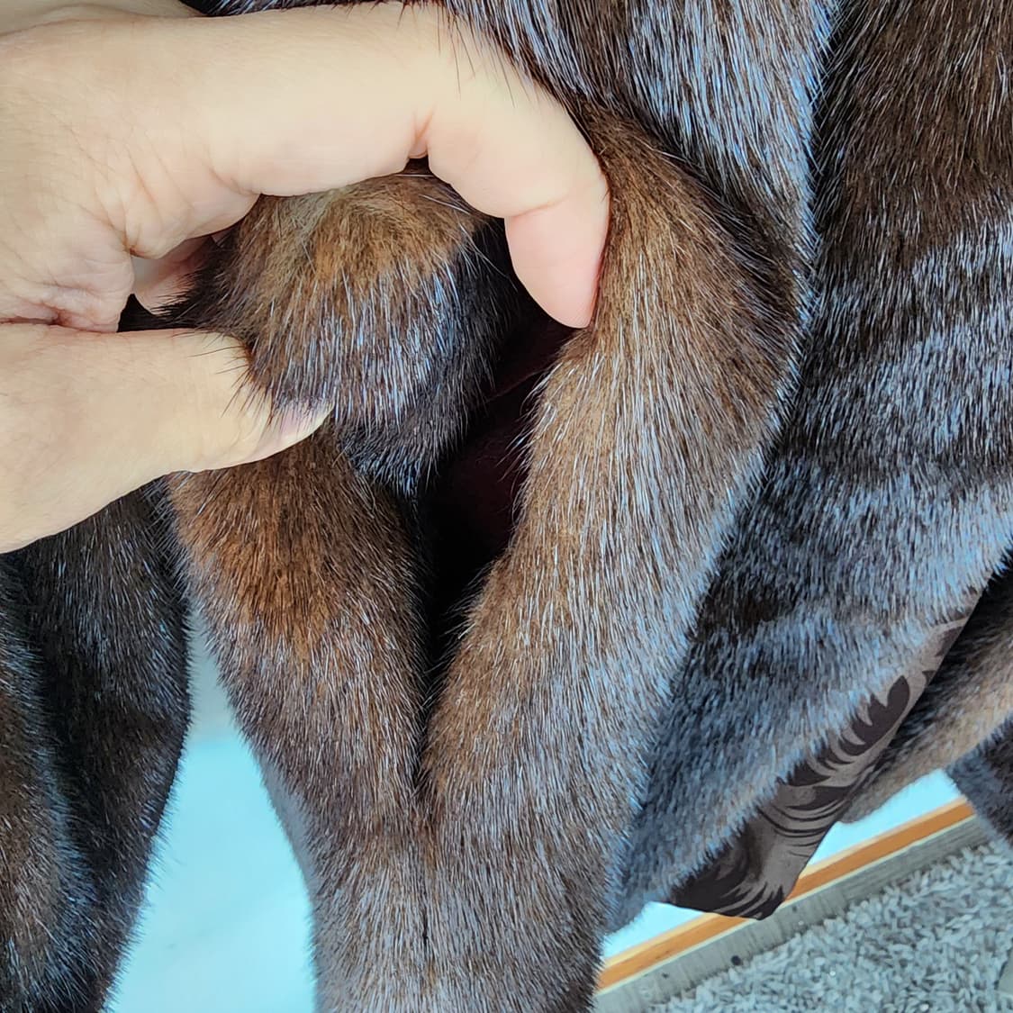 ESOZIA by 상아 사가 밍크 코트 상품이미지4