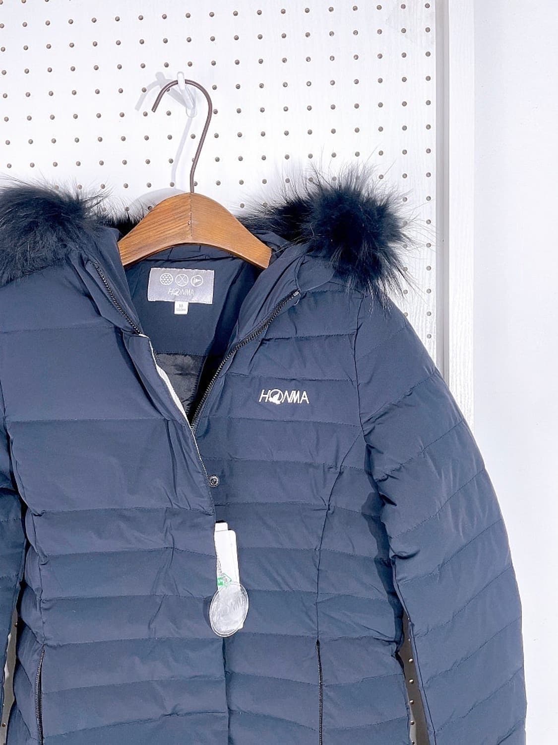 (정품/새상품) 혼마 여성 블랙 롱 다운 점퍼 상품이미지2