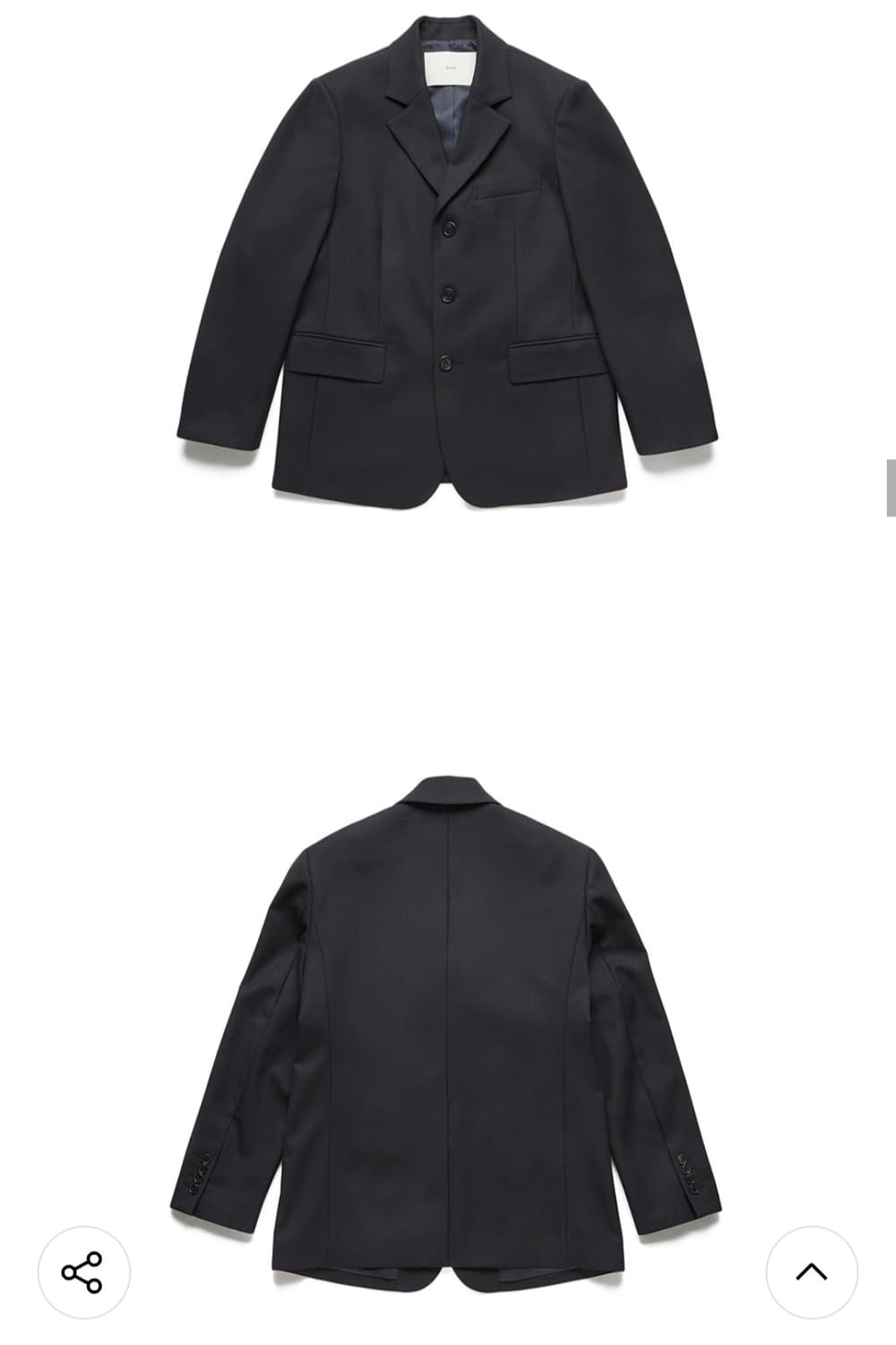 던스트 UNISEX CLASSIC 3 BUTTON 
WOOL BLAZER 상품이미지3