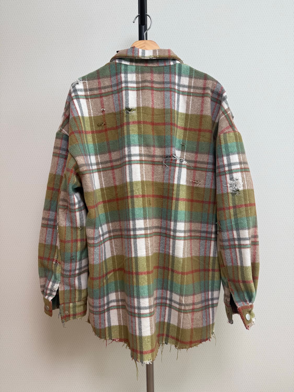 빈티지 디스트레스드 체크 셔츠 상품이미지6