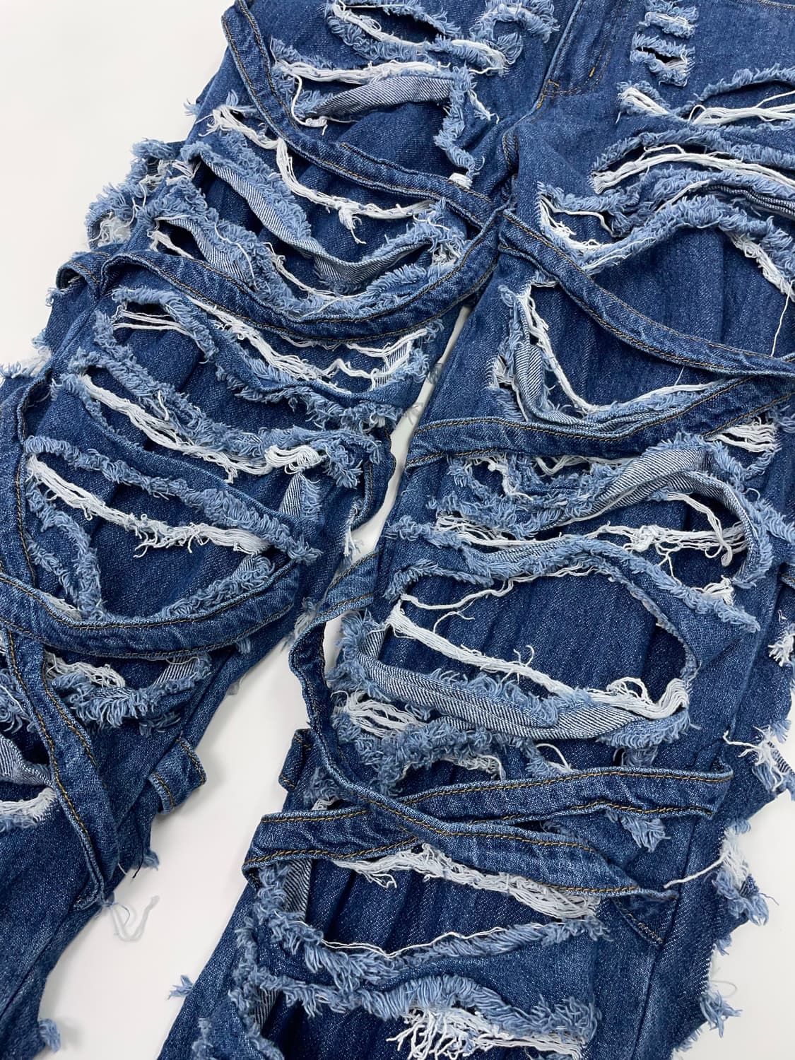 VTG DESTROYED DENIM JEANS 상품이미지3