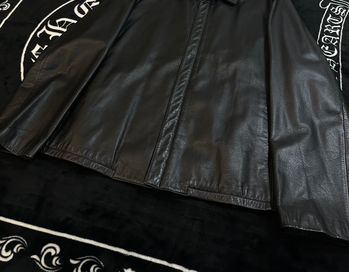 leather 미니멀 빈티지 레더자켓(소가죽)L 상품이미지3