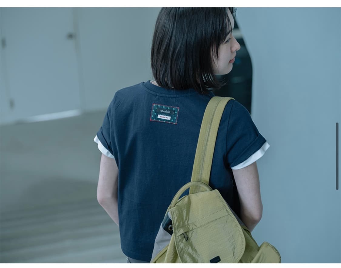 오헤시오 반팔티 DOT LABEL T-SHIRT, NAVY 상품이미지1