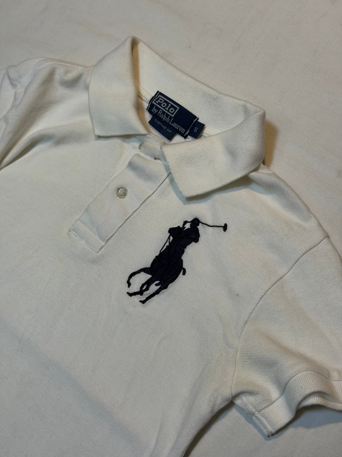 폴로 랄프로렌 빅포니 치프키프 반팔 카라티 화이트 블랙 상품이미지2