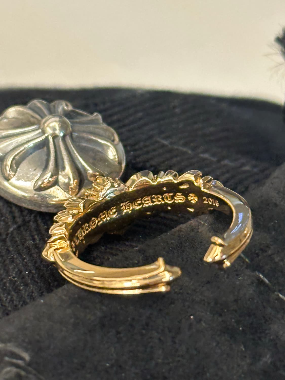 크롬하츠 22k 더블 베이비 플로랄 링 상품이미지4