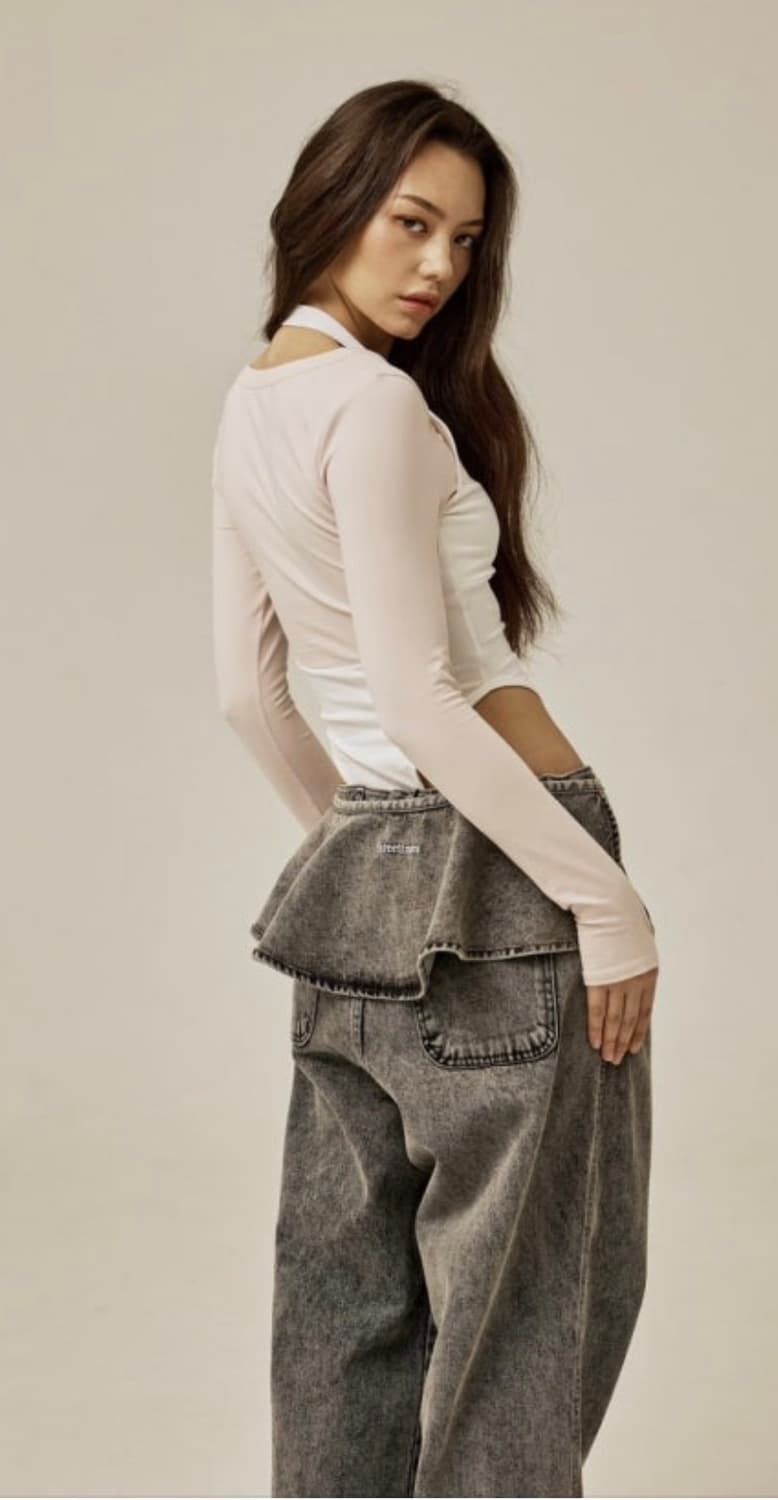 [단종| 쓰리타임즈 Ruffle baggy jeans] 상품이미지2