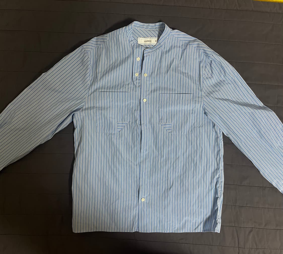 WAVINESS 차이나 카라 스트라이프 셔츠(1) 상품이미지2