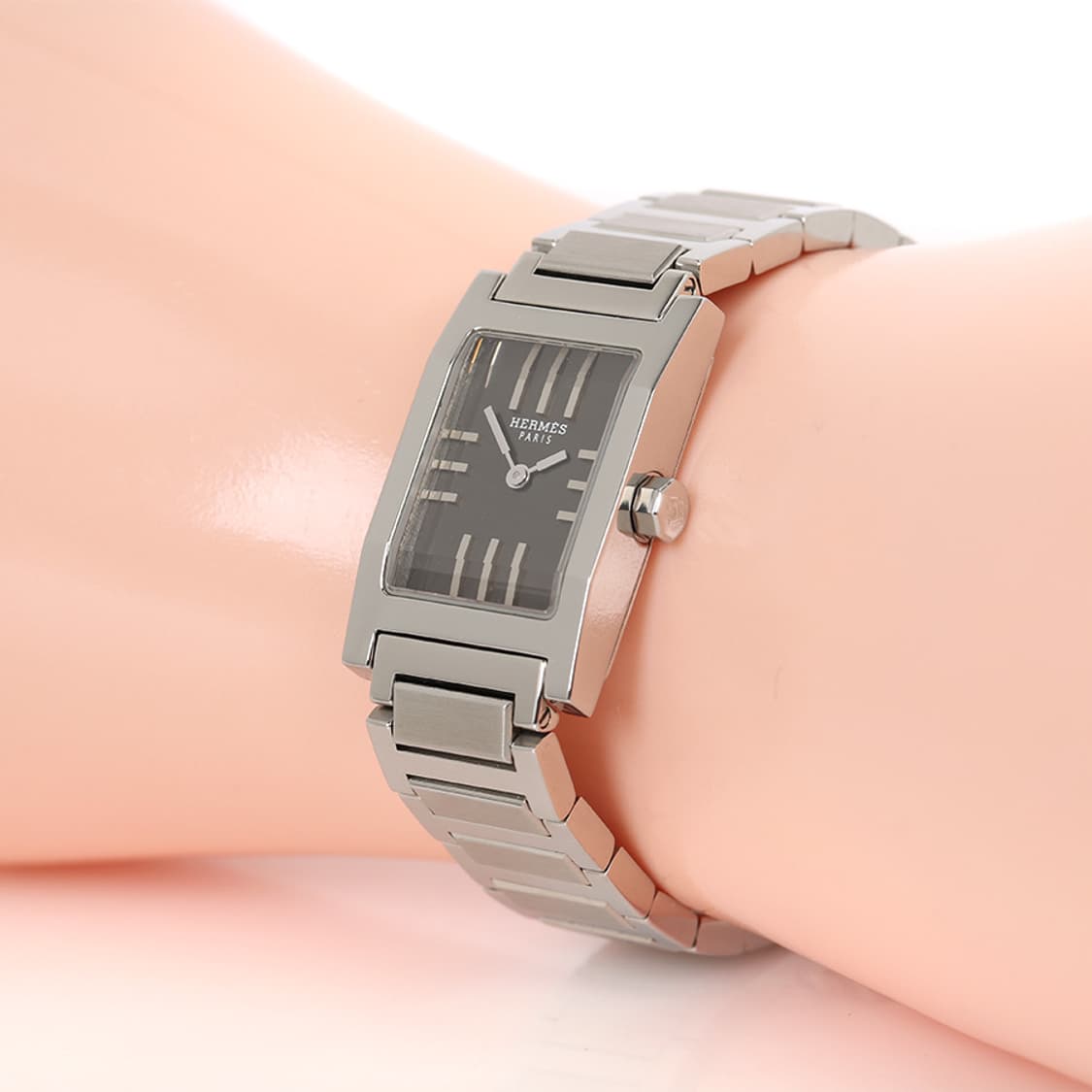 에르메스 텐덤 스틸 워치 블랙 인덱스 시계 TA1.210 상품이미지10