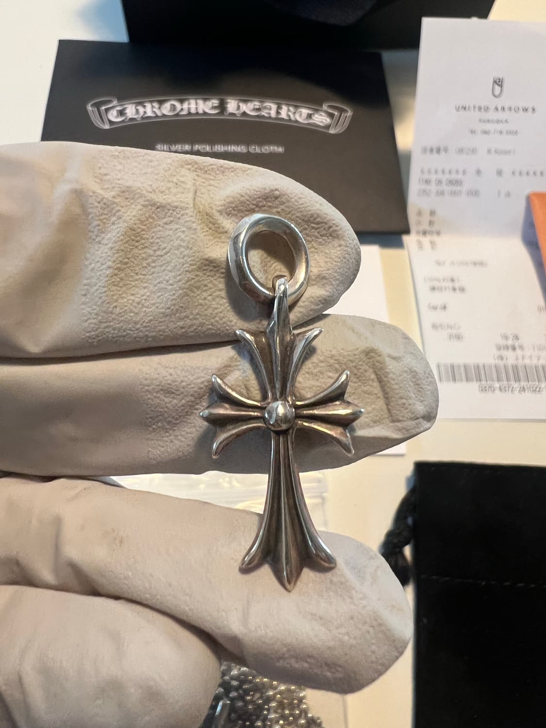 [os] 크롬하츠 타이니 크로스 펜던트 + 정품 볼체인 상품이미지6