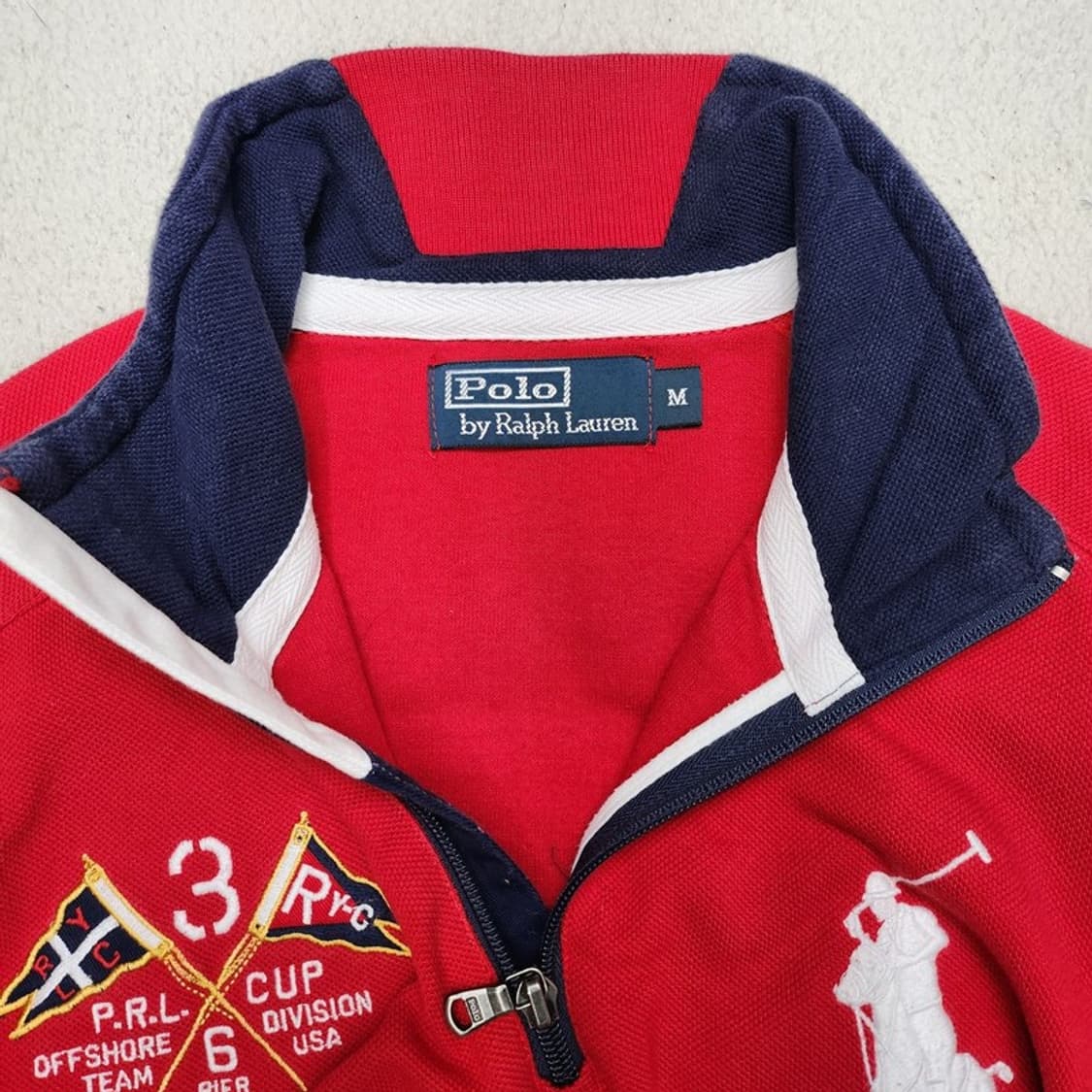 RALPH LAUREN 빅포니 USA 레이싱 반집업  M 상품이미지6