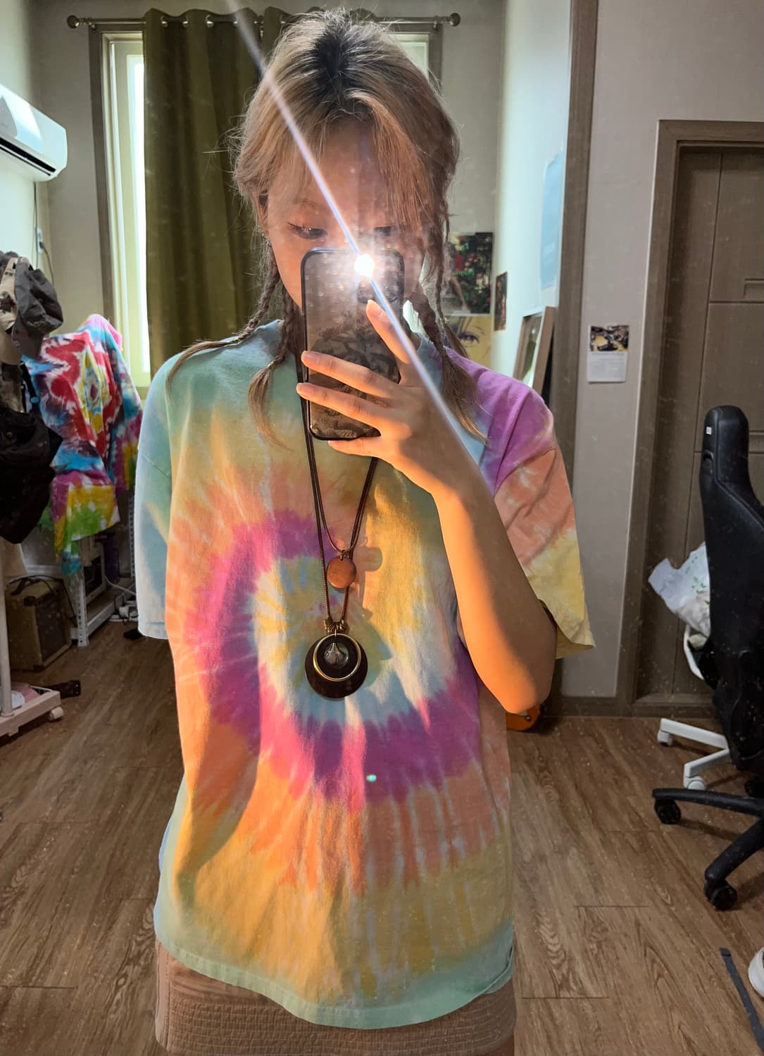 파스텔 레인보우 타이다이 티셔츠 상품이미지1