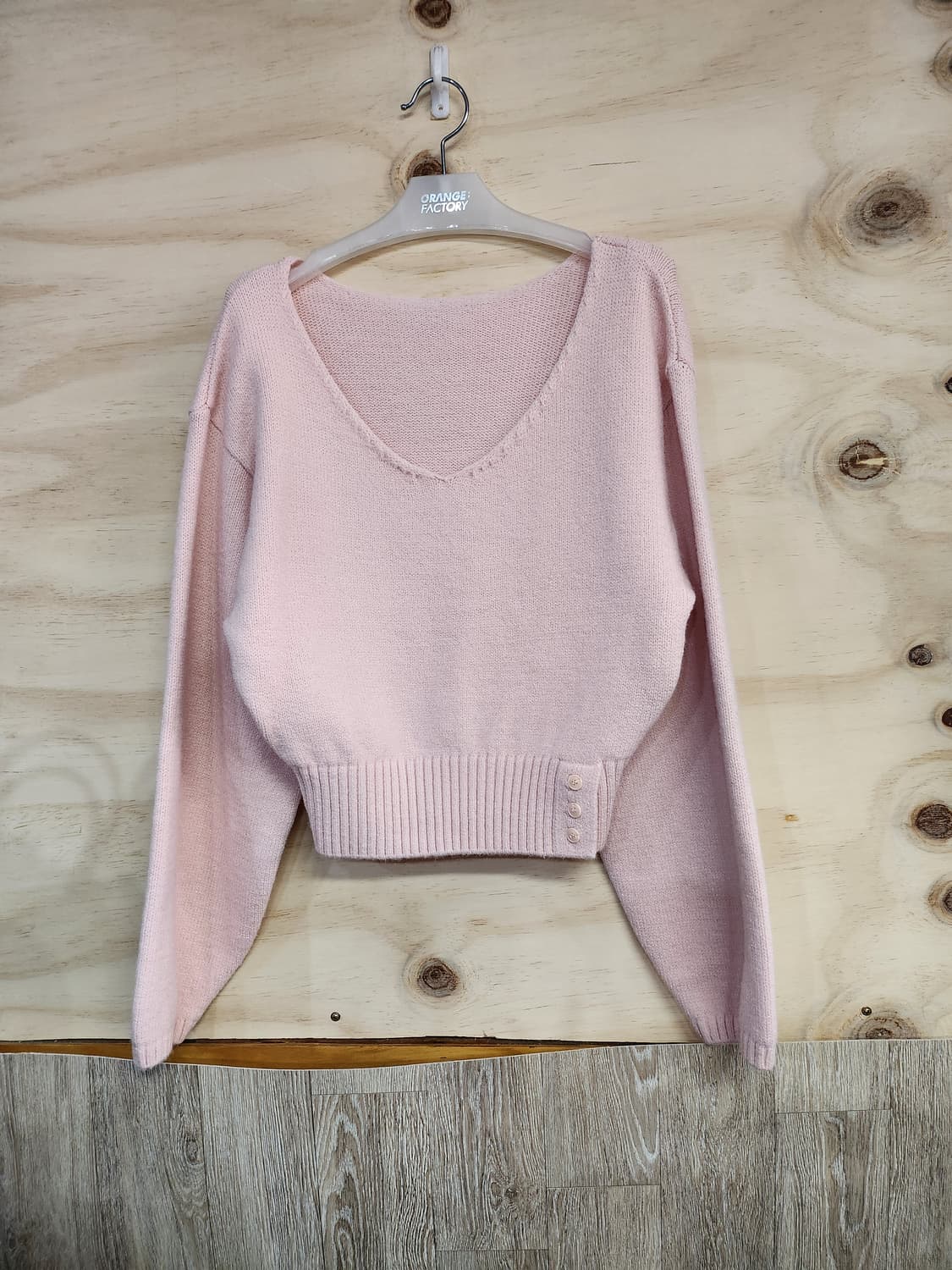 438) 여성 브이넥 니트 상품이미지1