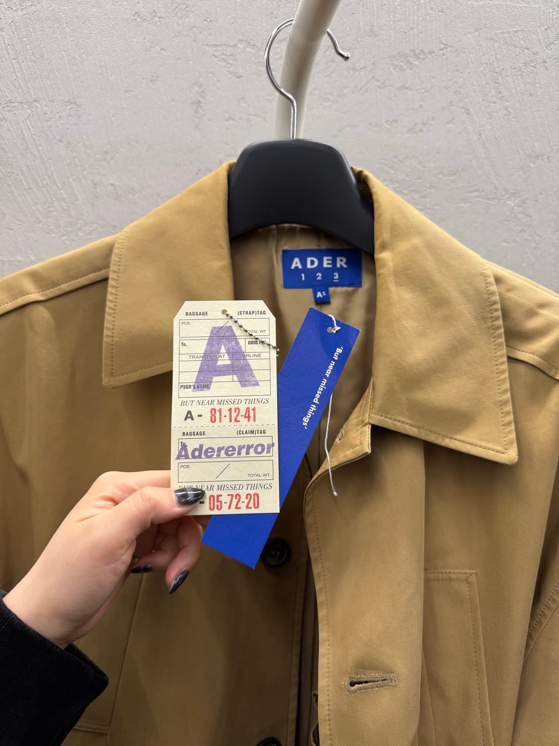 ADERERROR 아더에러 톤 라벨 매치 트렌치 코트 새상품 상품이미지7