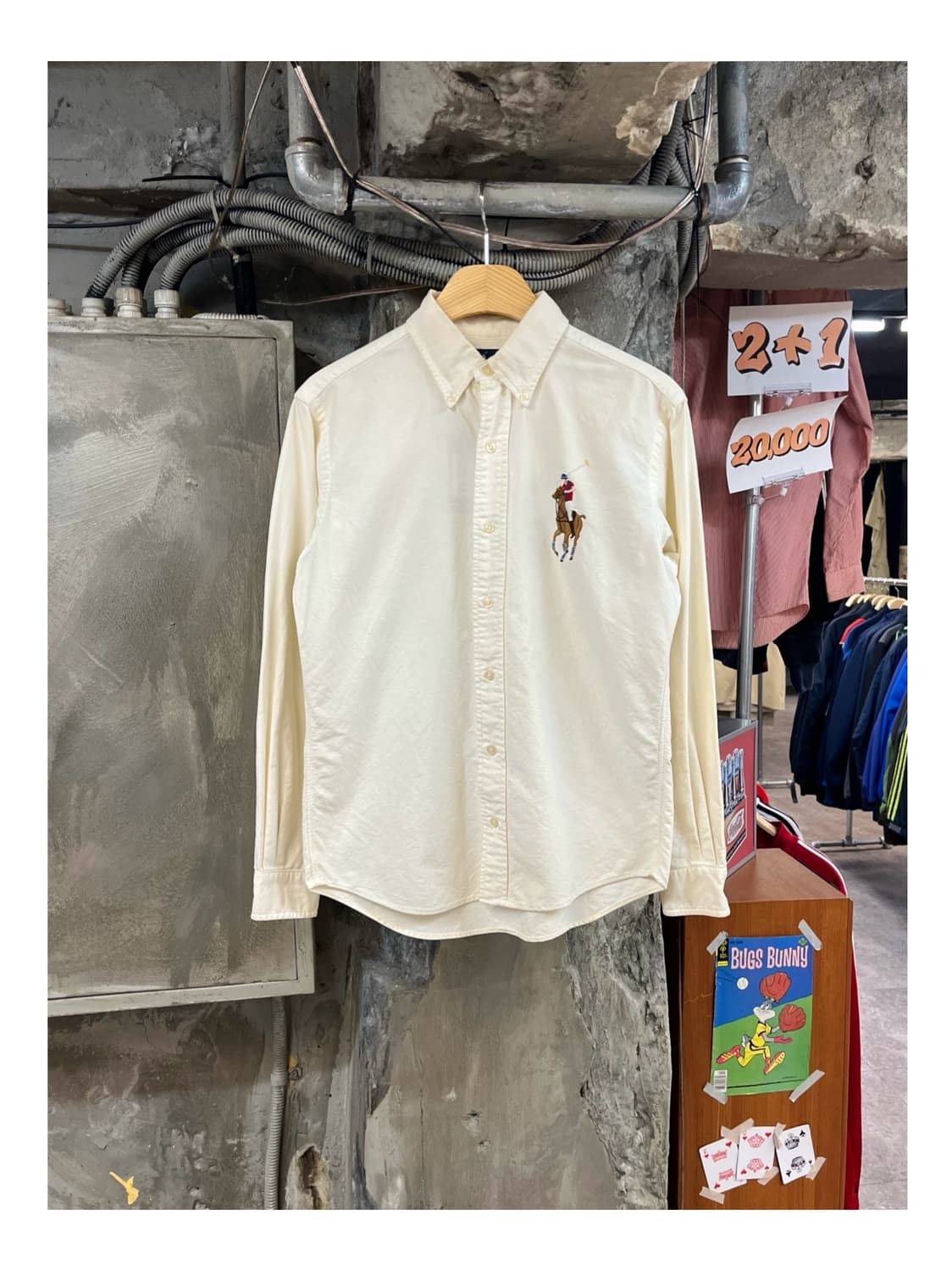 랄프로렌 빅포니 셔츠 크림 S #csz3245 상품이미지1