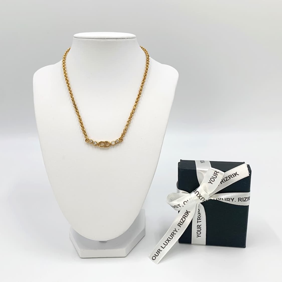 크리스찬 디올 CD 체인 링크 큐빅 목걸이 NO.30 상품이미지8