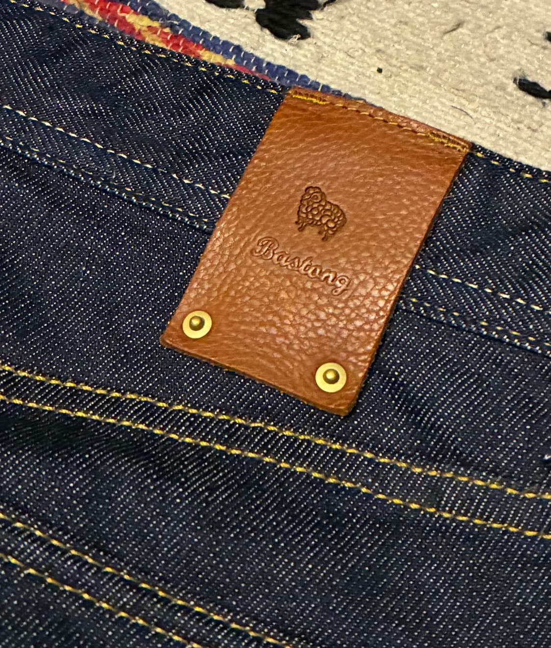 (36)Bastong 바스통 701 인디고 블루 테이퍼드 데님 청바지 상품이미지8