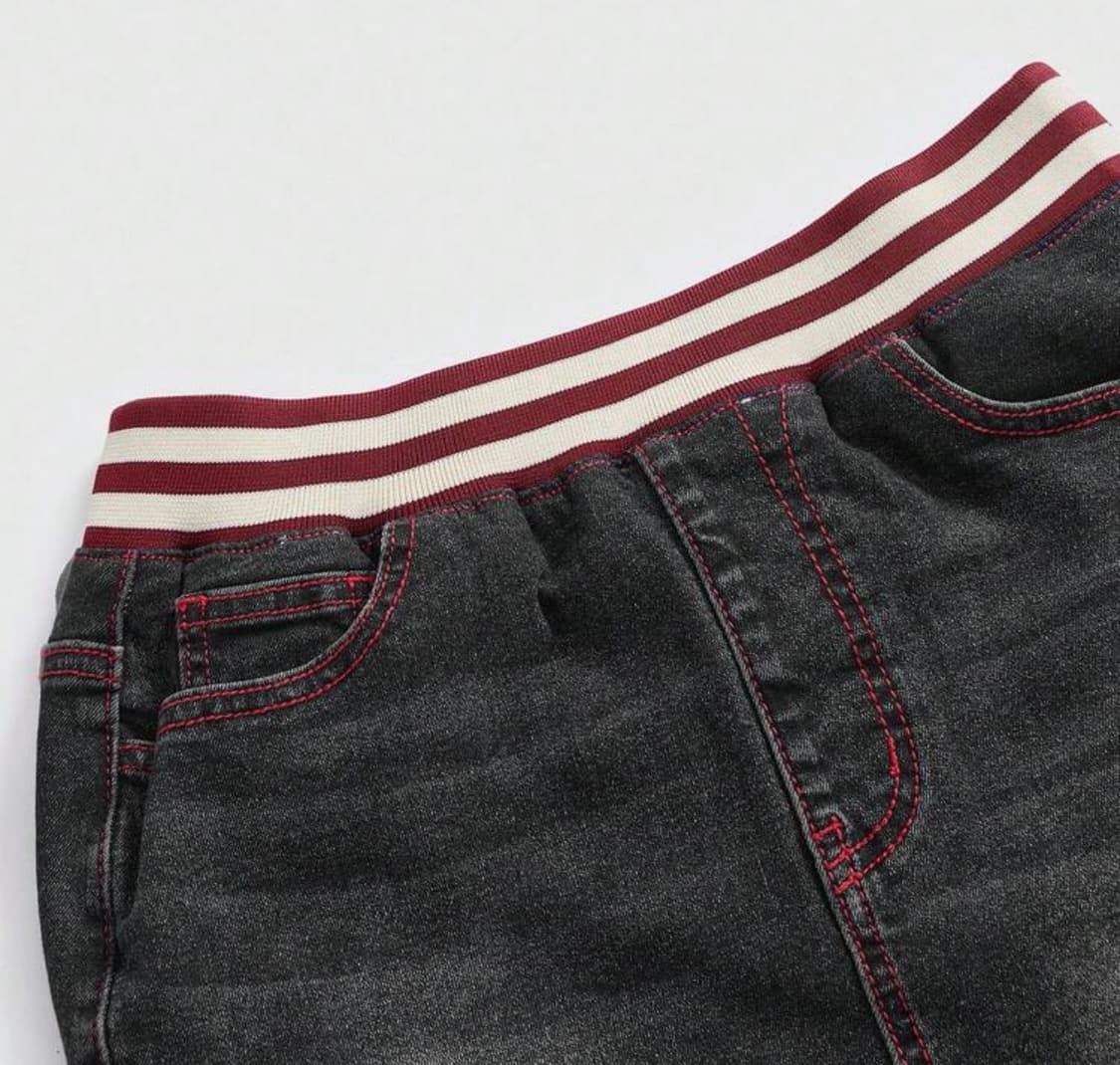 베티붑 그래픽자수 골지 데님 미니스커트  상품이미지3