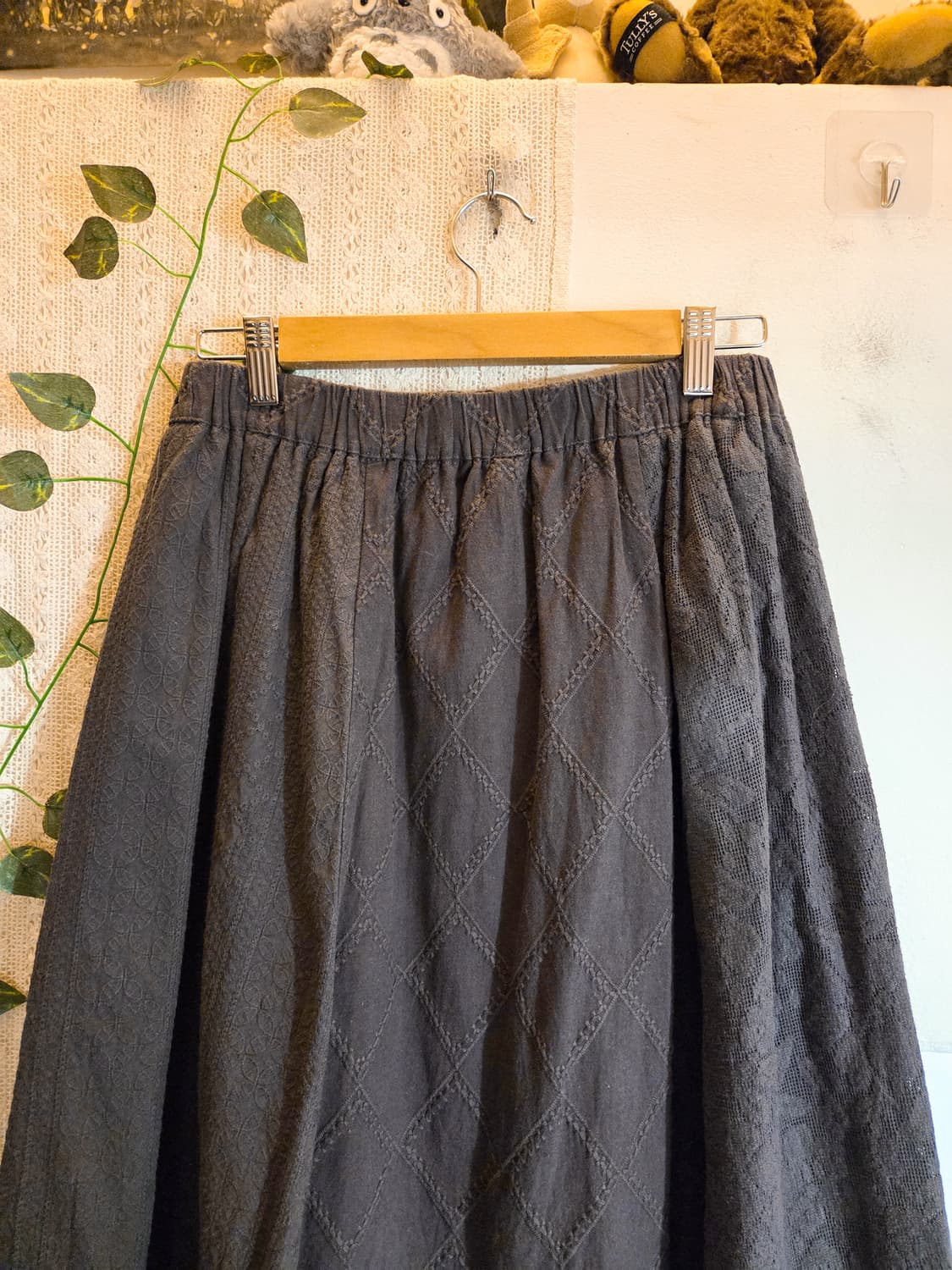 sm2 차콜 패치워크 롱스커트 상품이미지6