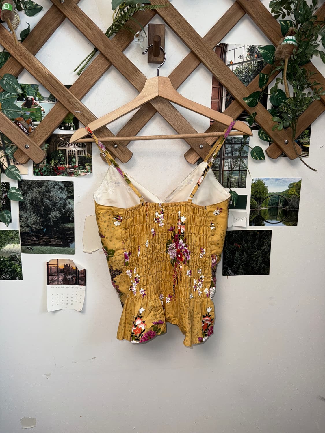 Yellow oriental flower beads sleeveless 상품이미지7