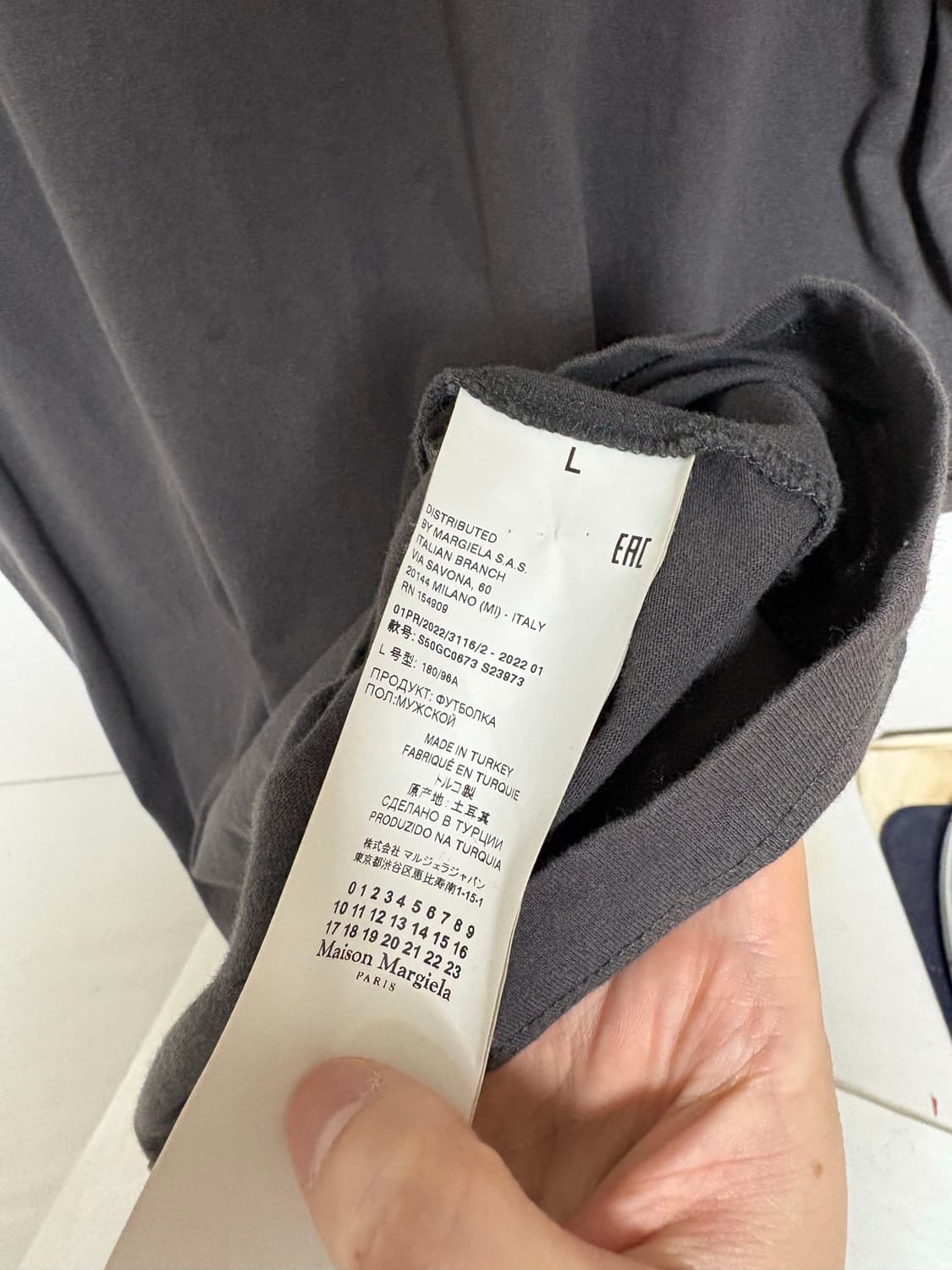 마르지엘라 오가닉 반팔 차콜 L 상품이미지6