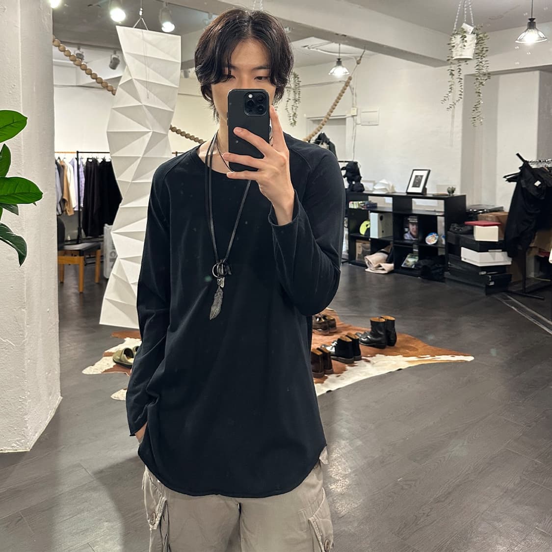 요지야마모토 라운드 컷 롱슬리브 상품이미지4