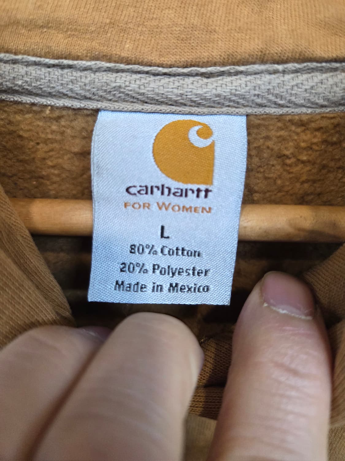 칼하트 기모 후드티 된장 L 상품이미지3
