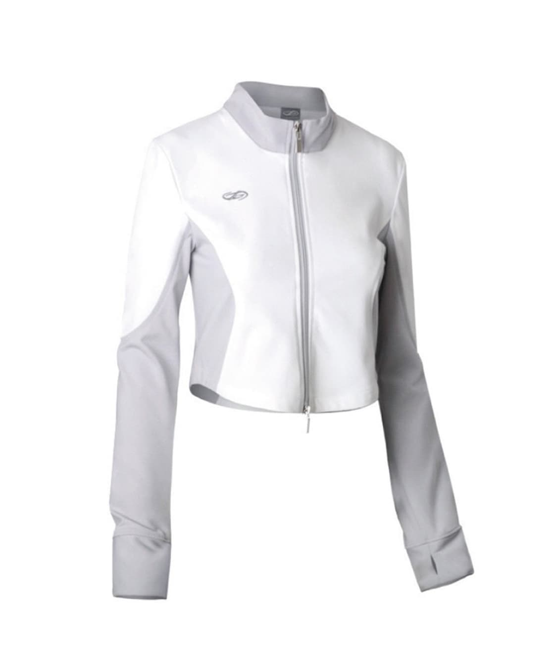 허그유어스킨 슬림 져지 크롭 자켓 화이트 상품이미지1