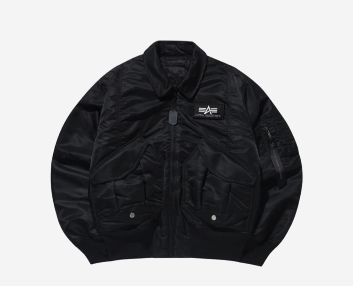 산산기어x알파인더스트리CWU 45/P 플라이트 자켓블랙-23FW 상품이미지1