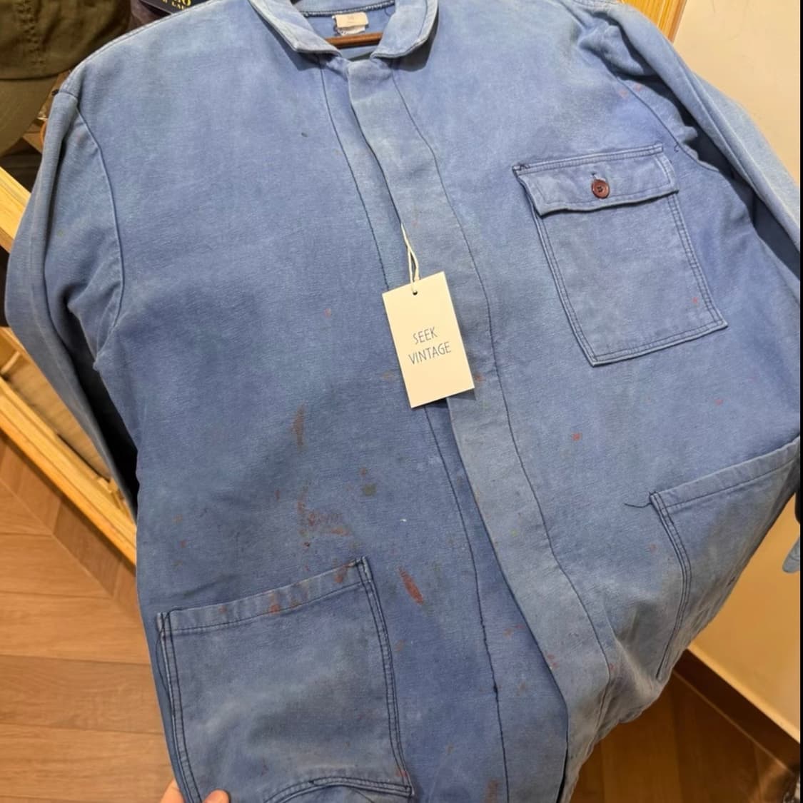 80s Vintage 오리지널 프렌치 리페어 워크 자켓 상품이미지4