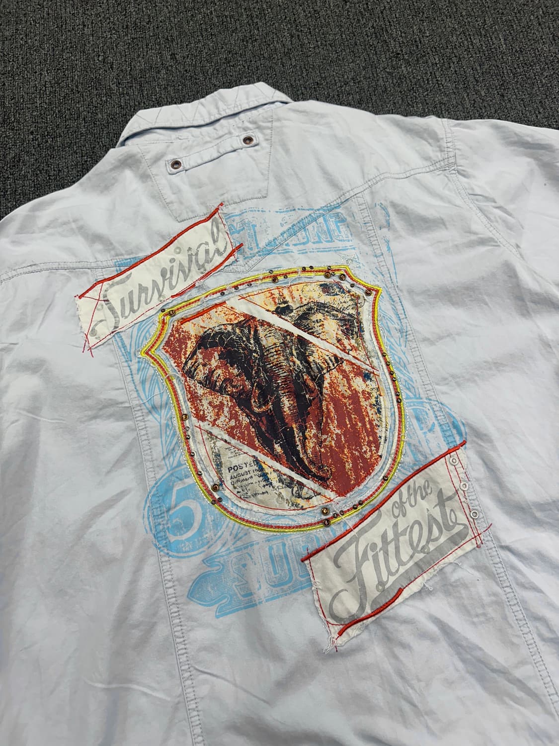 3XL) Parish Nation 빈티지 프린팅 반팔셔츠 상품이미지2