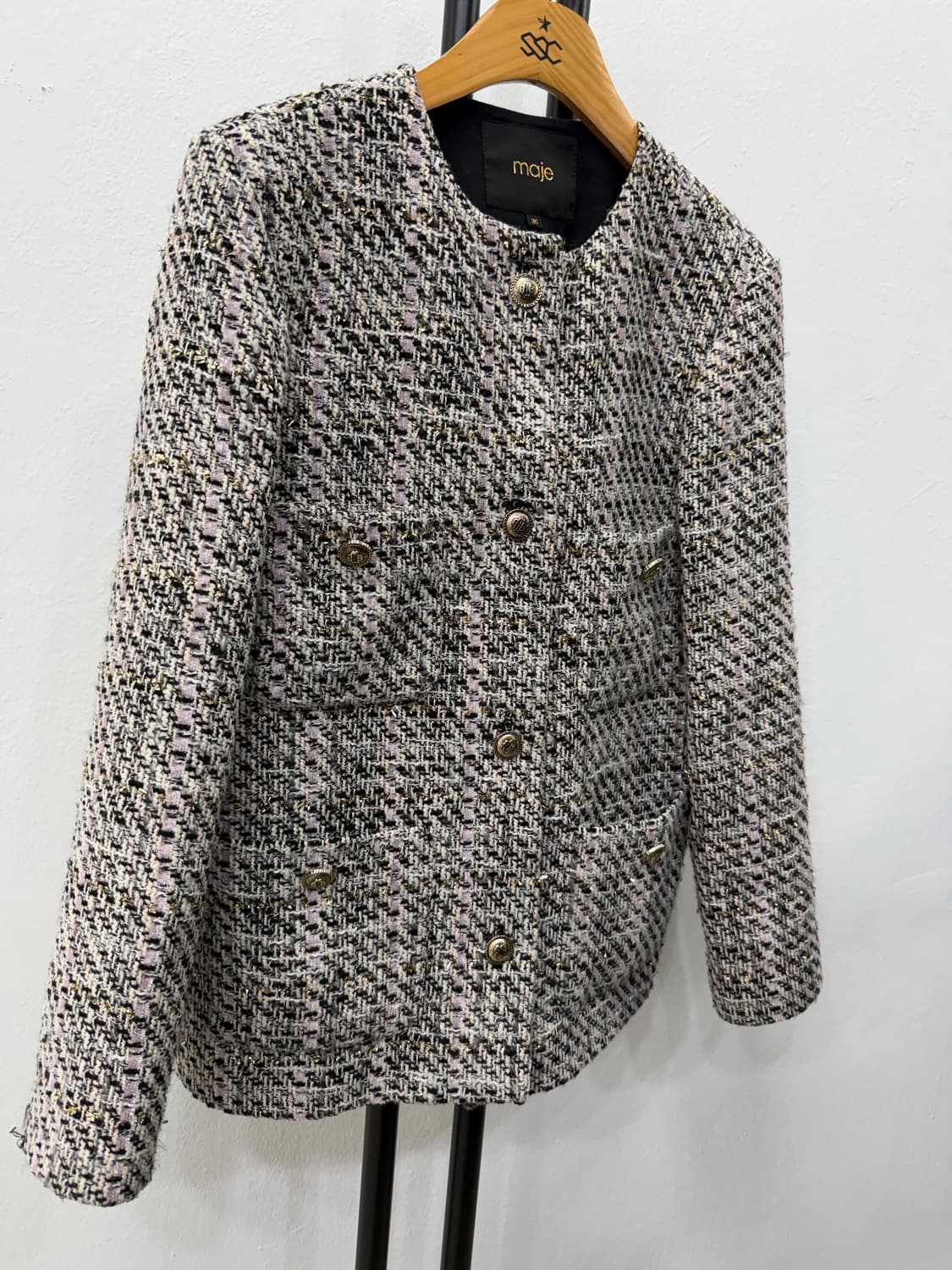 정품) 마쥬 여성 트위드 자켓 36 상품이미지2