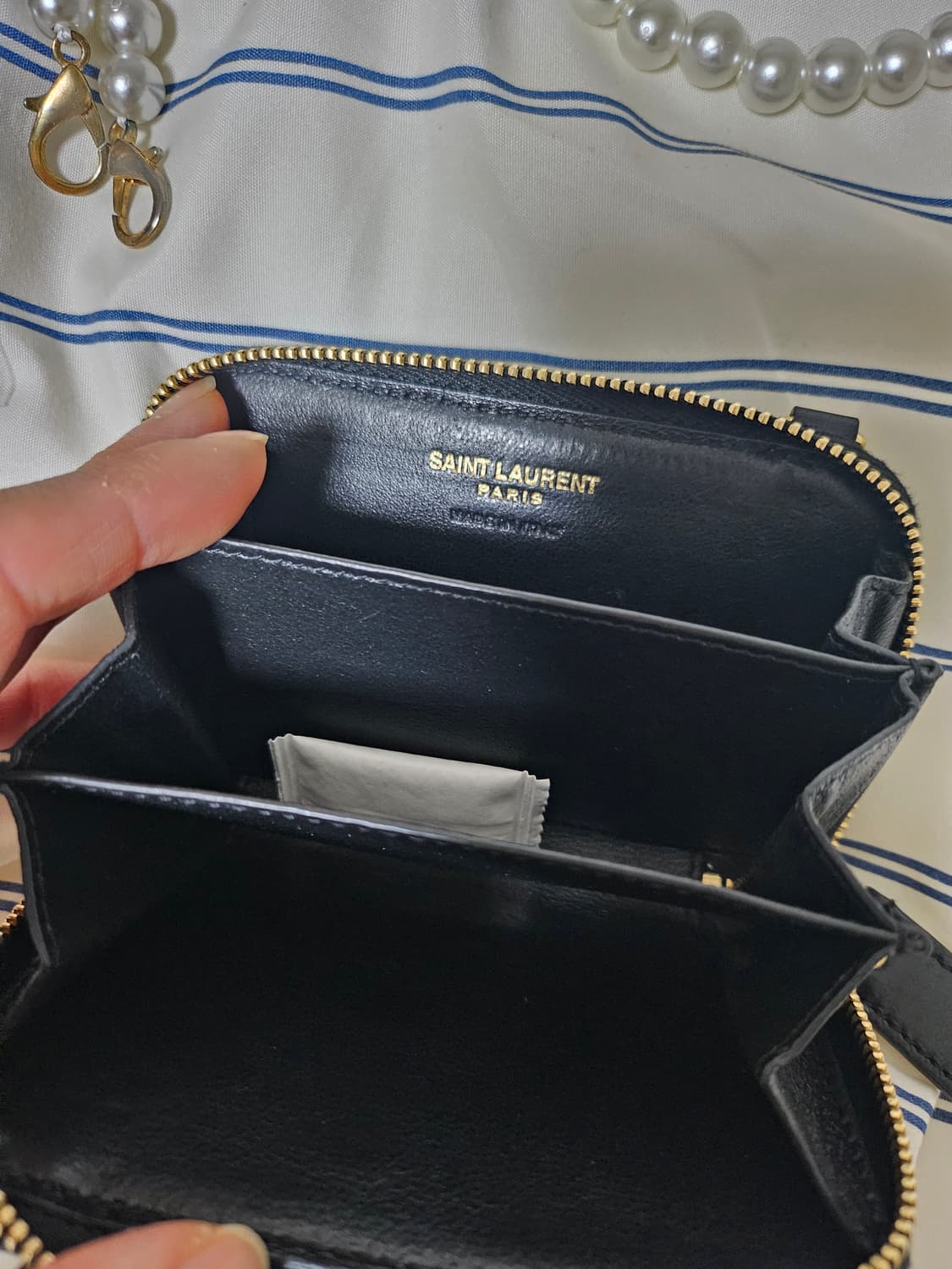 생로랑  지퍼돌이 카드지갑(정품) 상품이미지5