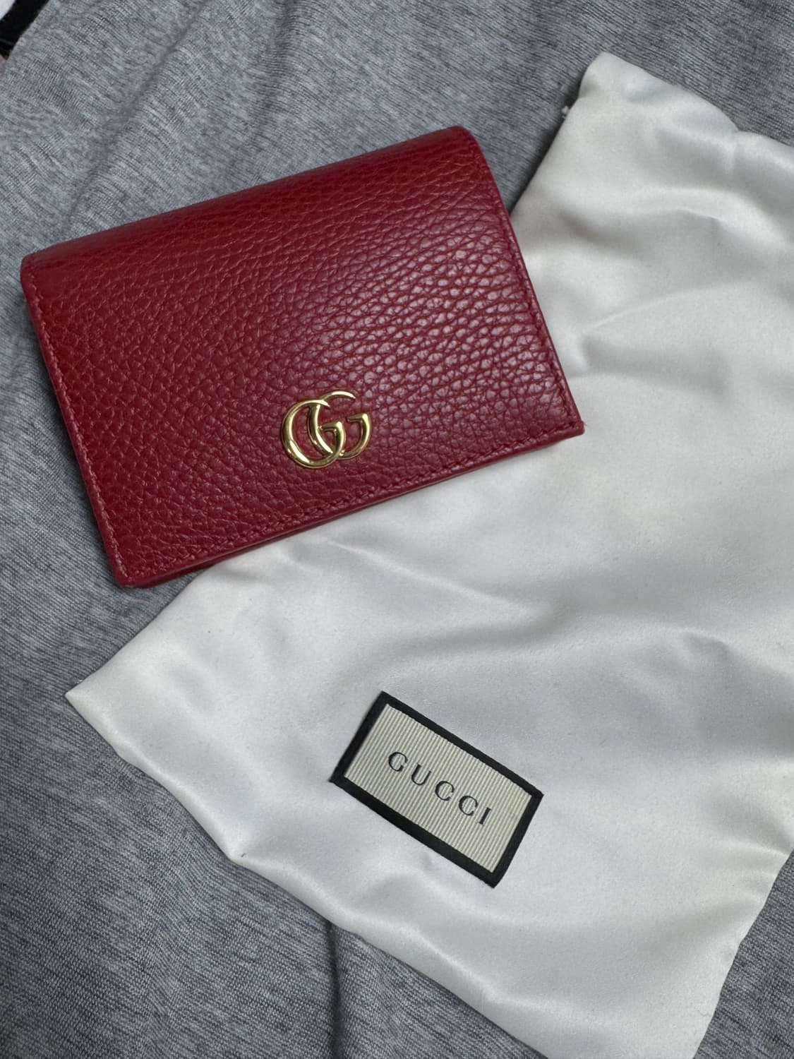 구찌 GG Marmont 레드 레더 미니지갑 상품이미지1