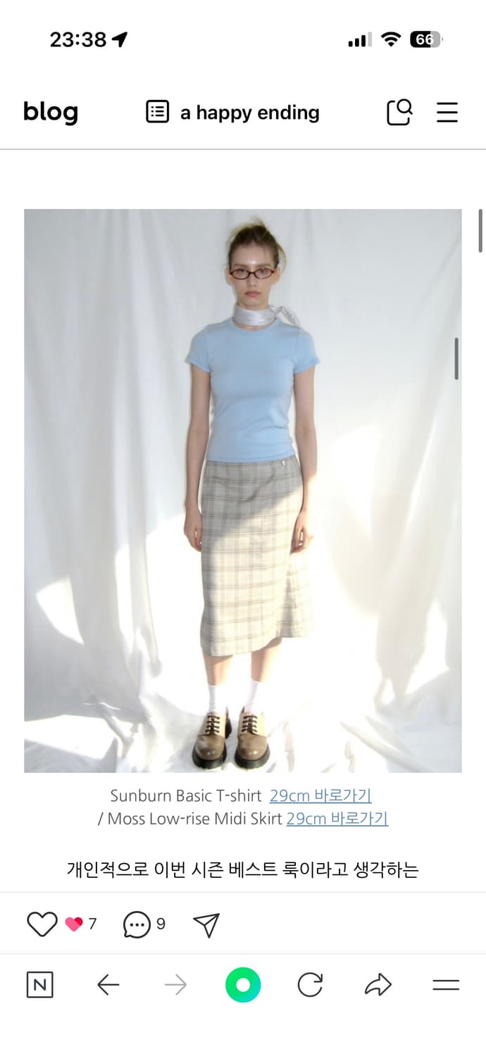 sunburnproject 체크 스커트 S  상품이미지1