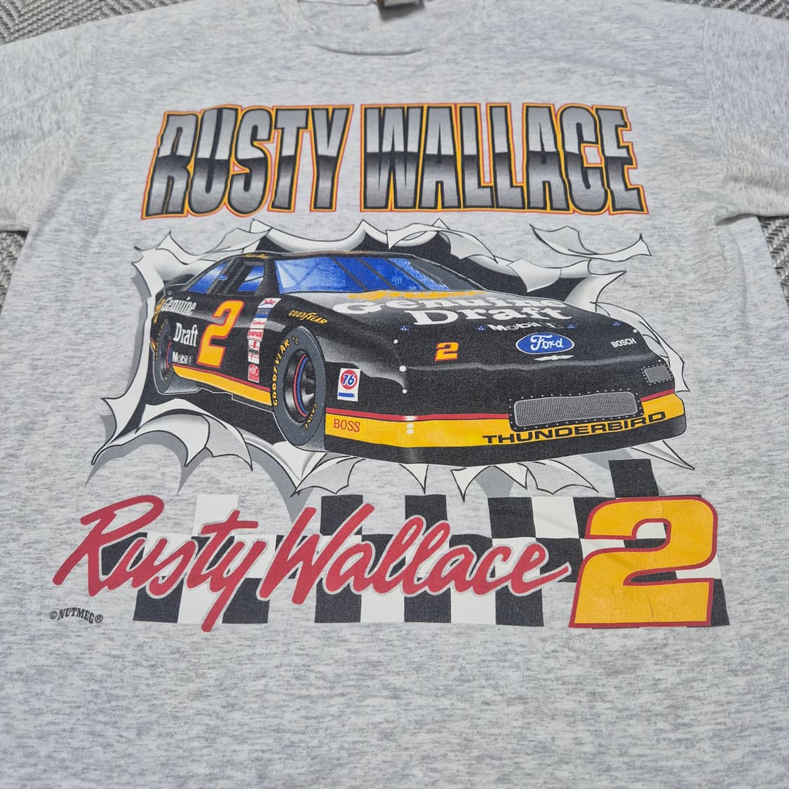 90s 나스카 Rusty Wallace 싱글스티치 티셔츠 (M) 상품이미지2