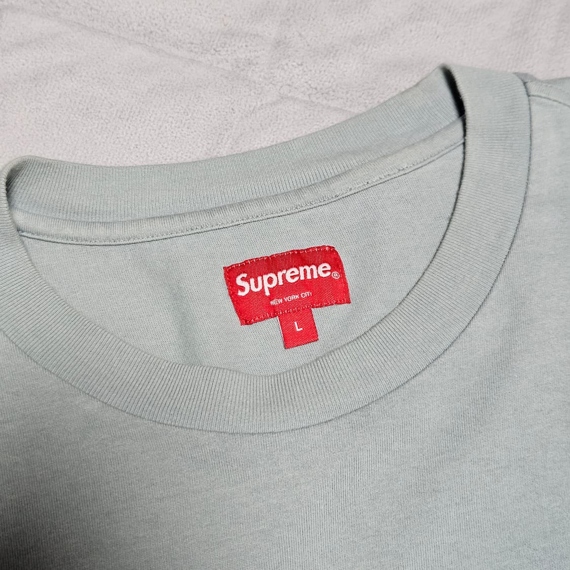 슈프림 스몰박스 롱슬리브 티셔츠 L 라이트 블루 상품이미지5