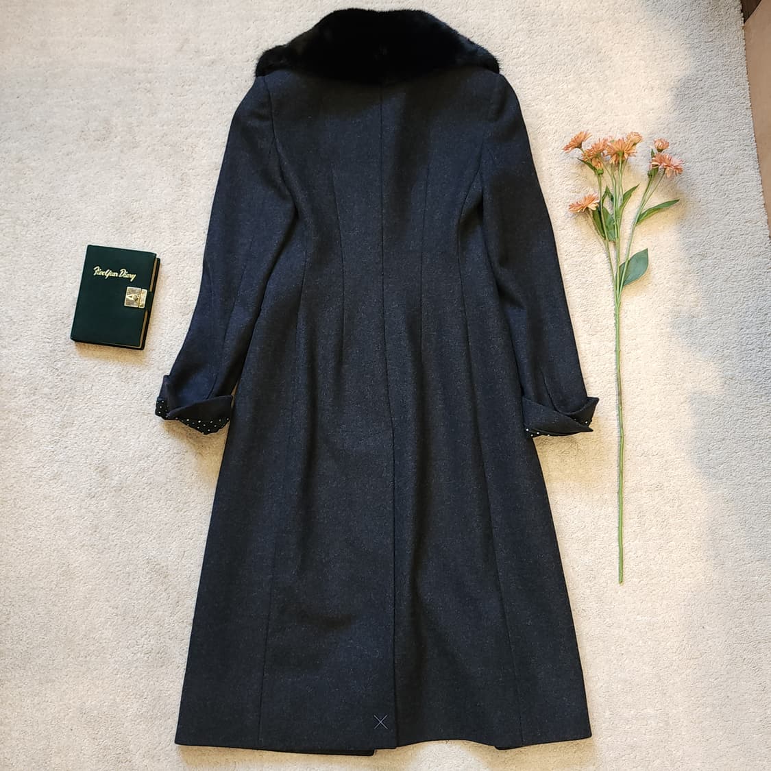 돌체앤가바나 울코트 밍크퍼 쥬얼리 버튼 버진울 코트 38 상품이미지2