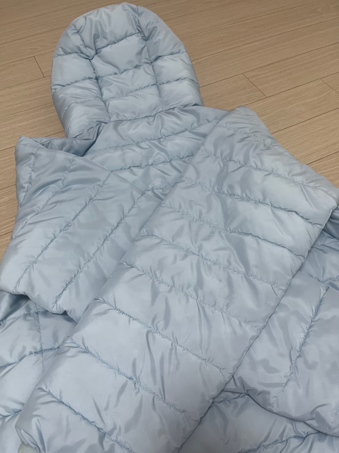 스파오 경량 패딩 스카이블루 L 상품이미지6