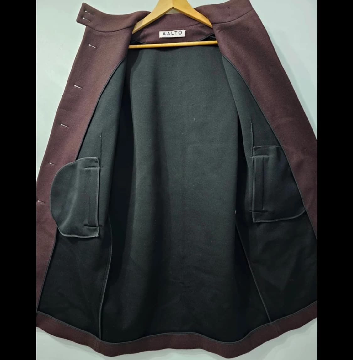 알토 Aalto 버건디 오버핏 코트 ~55반 상품이미지3